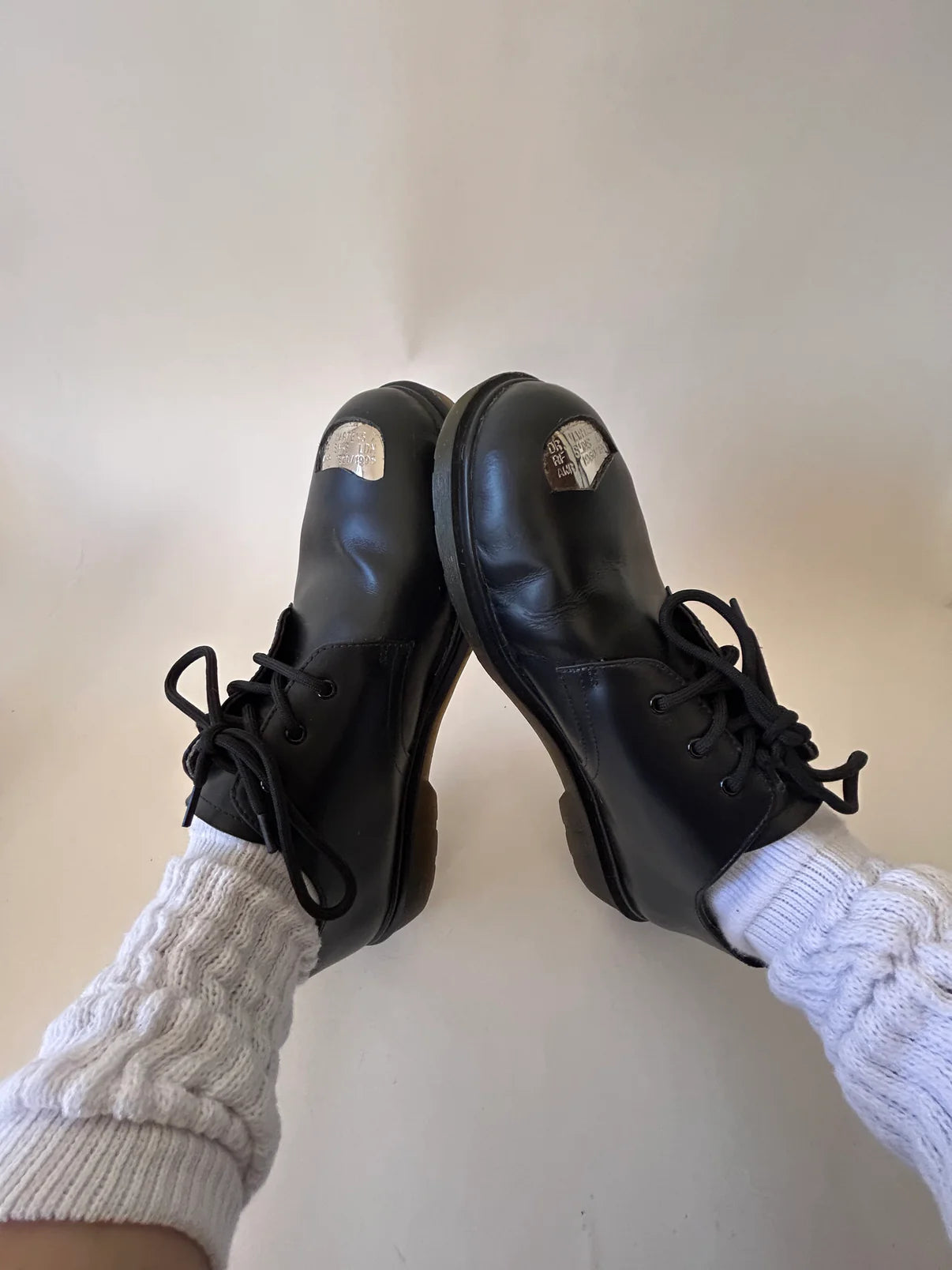 Dr Martens X Raf Simons exposed steel toe leather shoes