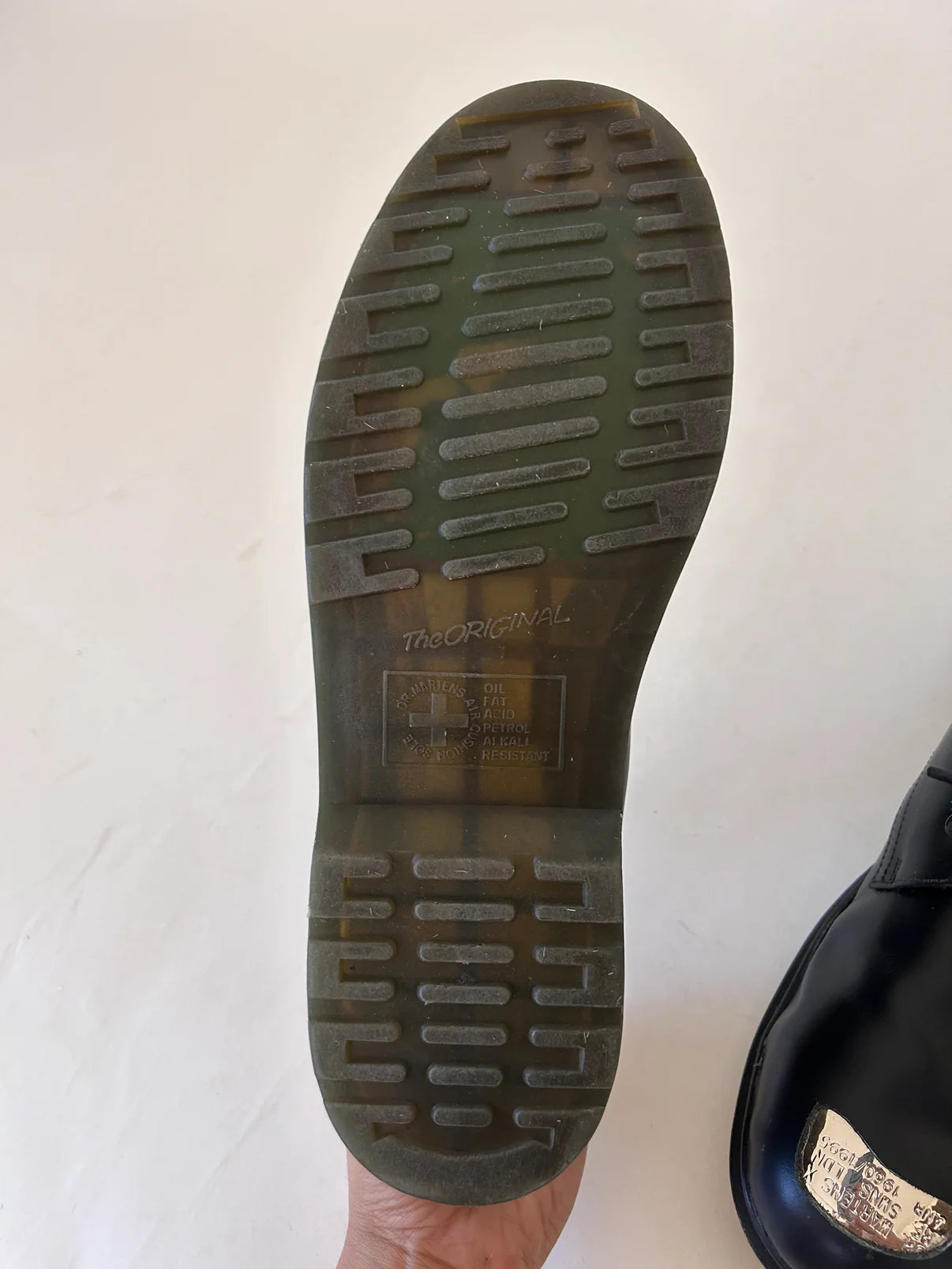 Dr Martens X Raf Simons exposed steel toe leather shoes