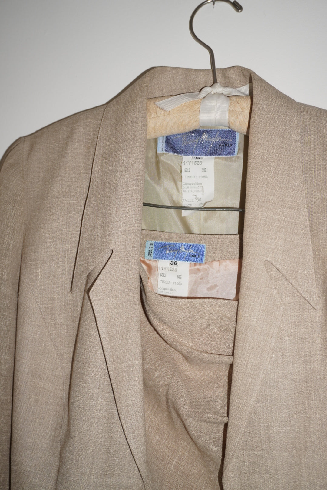 90's linen Mugler Mugler suit Set