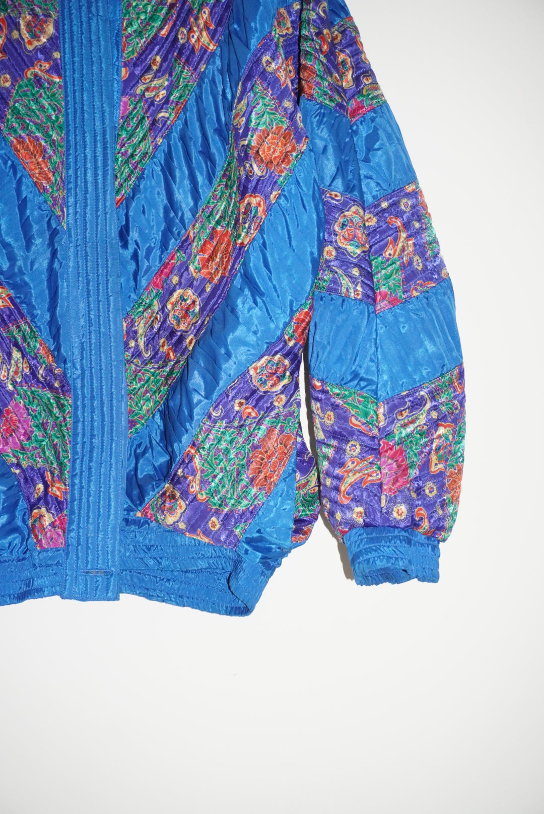 90's silk multi-colored bomber jacket