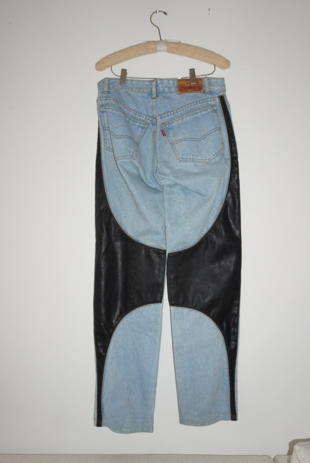 80's Denim with black leather pants