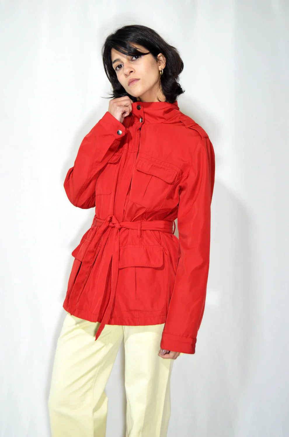 Red Vintage Rain Coat