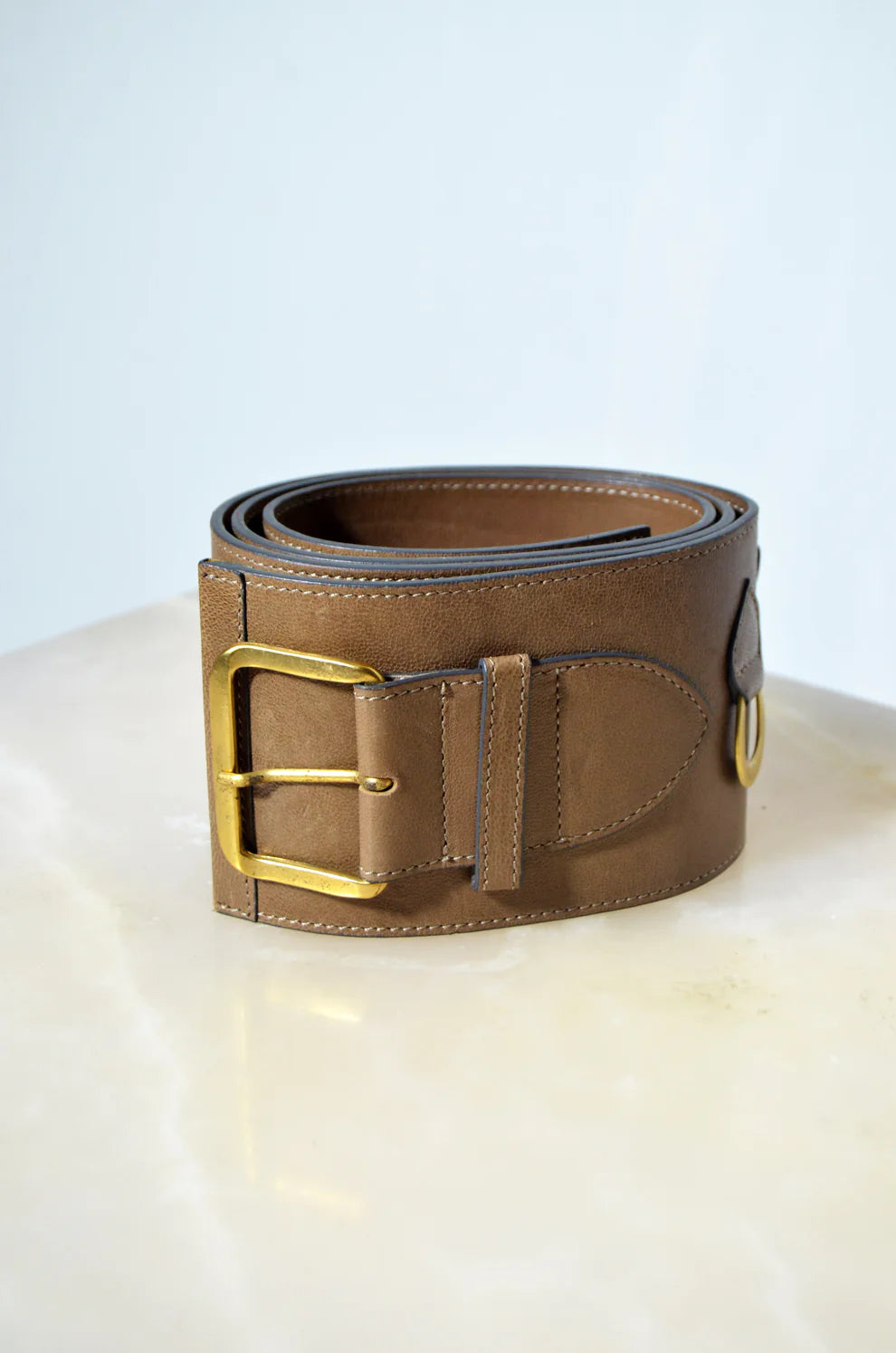 Vintage Chloé Wide Utility Belt — Taupe