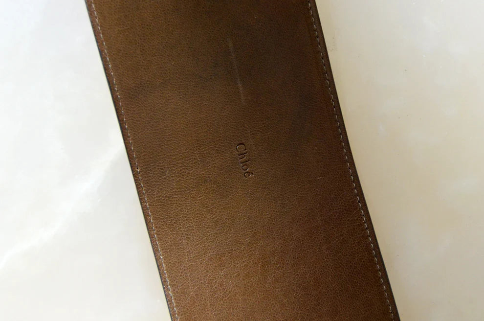 Vintage Chloé Wide Utility Belt — Taupe