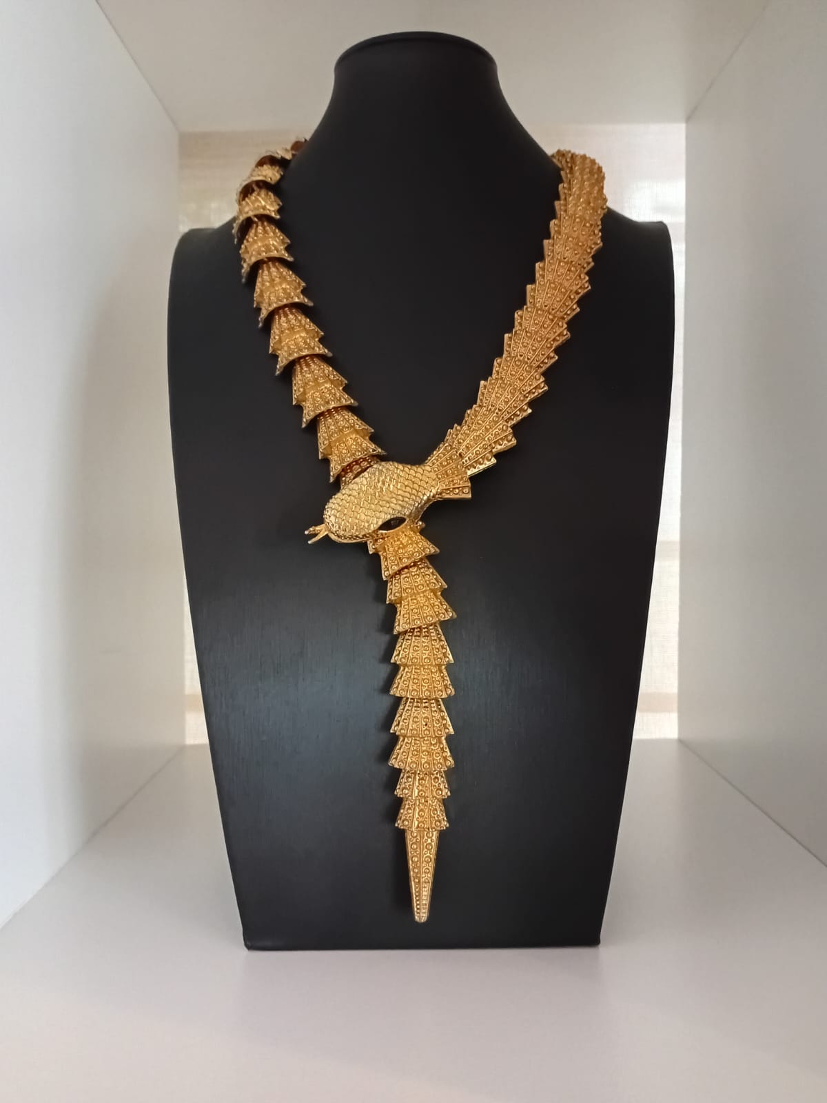 Dramatic Snake Motif Necklace