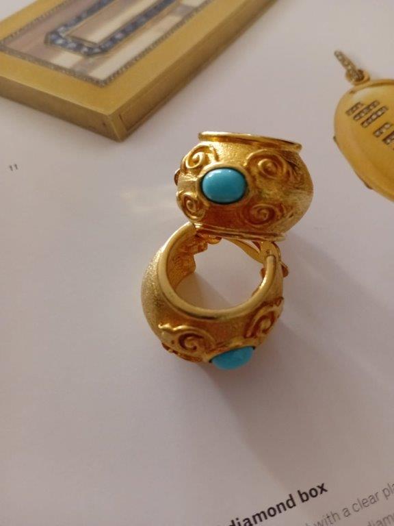 Chic vintage Persian Motif Turquoise Earrings