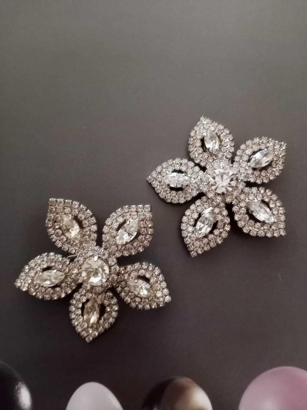 Vintage Crystal Starflower Statement Earrings