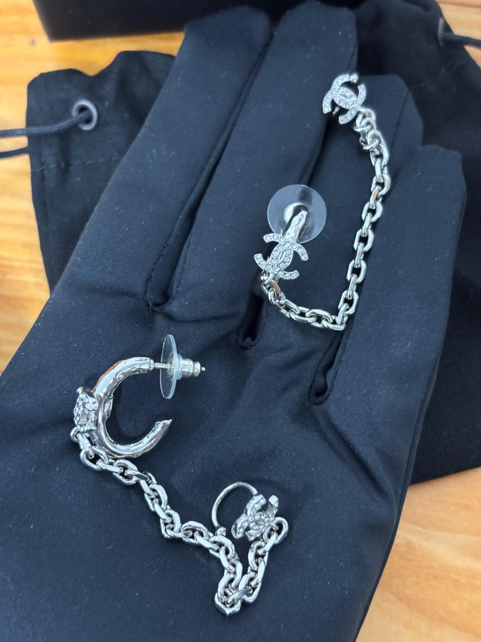 Chanel Métiers d'art Silver Earrings