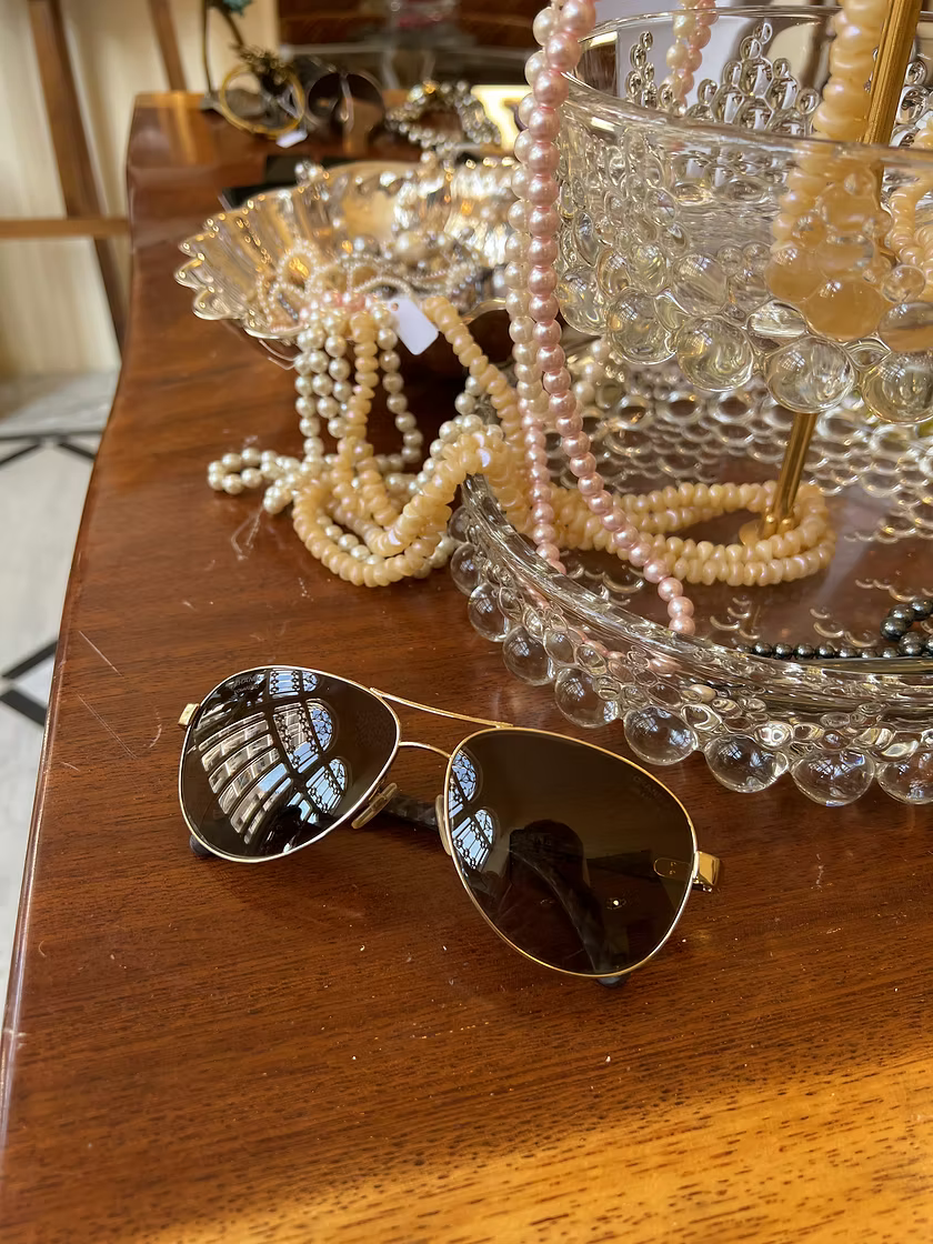 Vintage Chanel Gold Frame Sunglasses