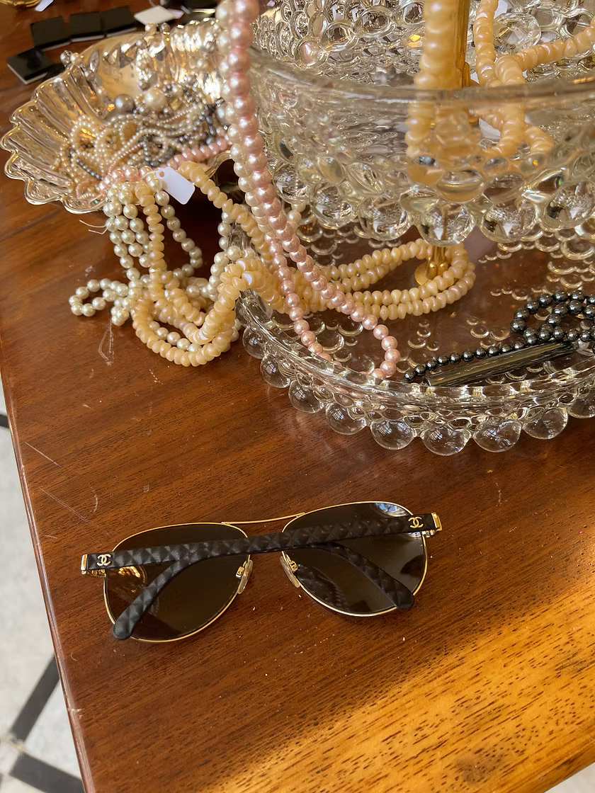 Vintage Chanel Gold Frame Sunglasses