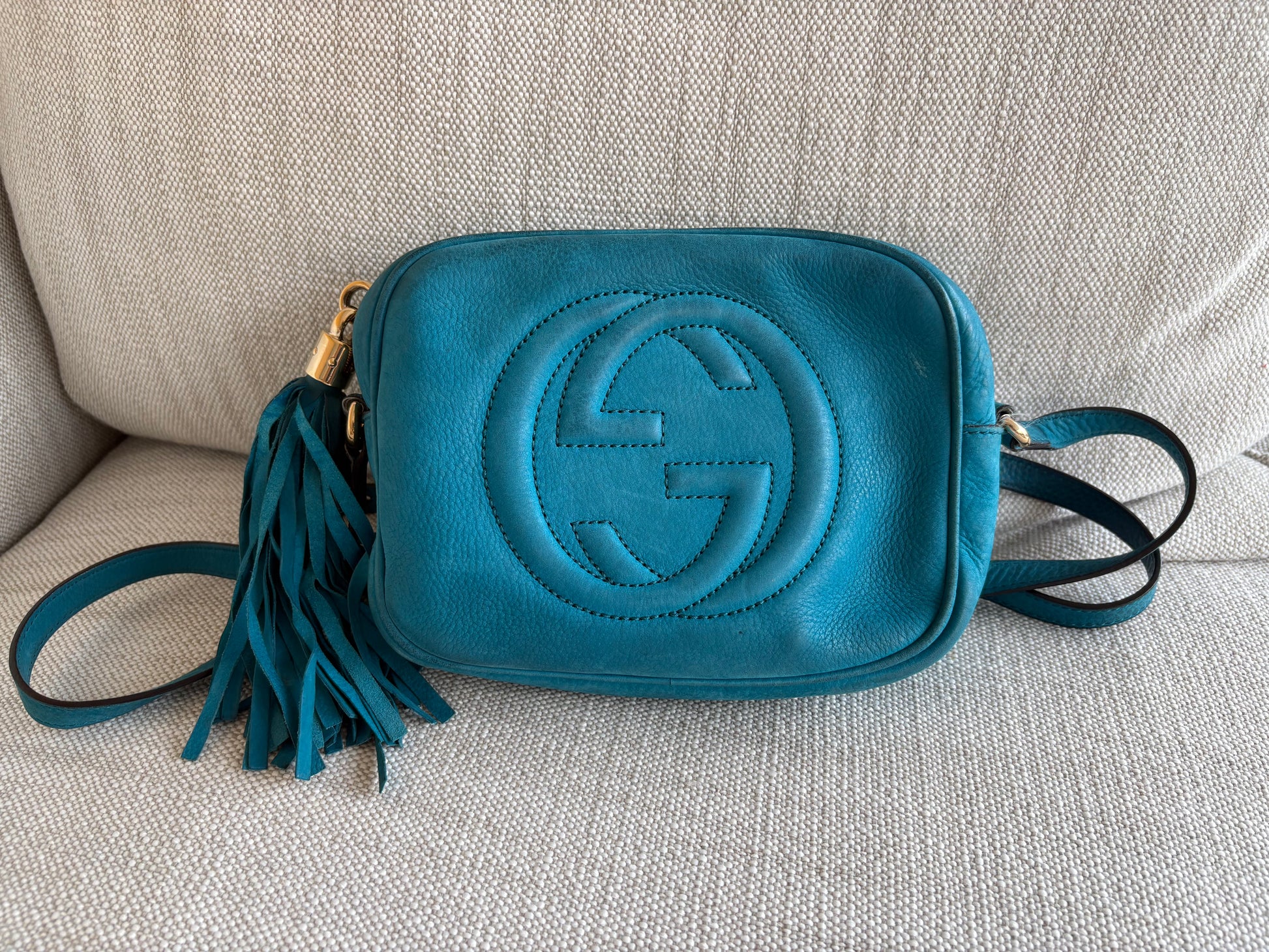 Gucci Suede blue bag