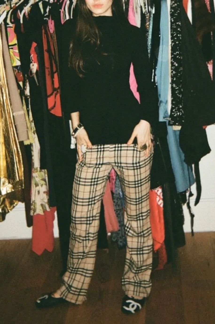 Burberry mid waist flared pants