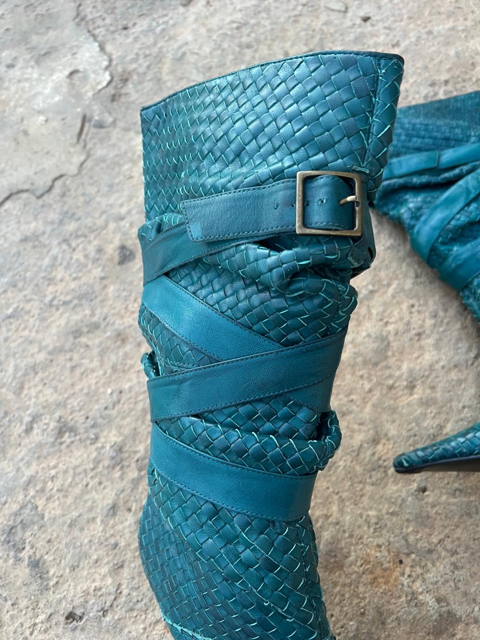 Vintage 90s Faith Solo El Dantes Pointy Leather Wrinkled Boots