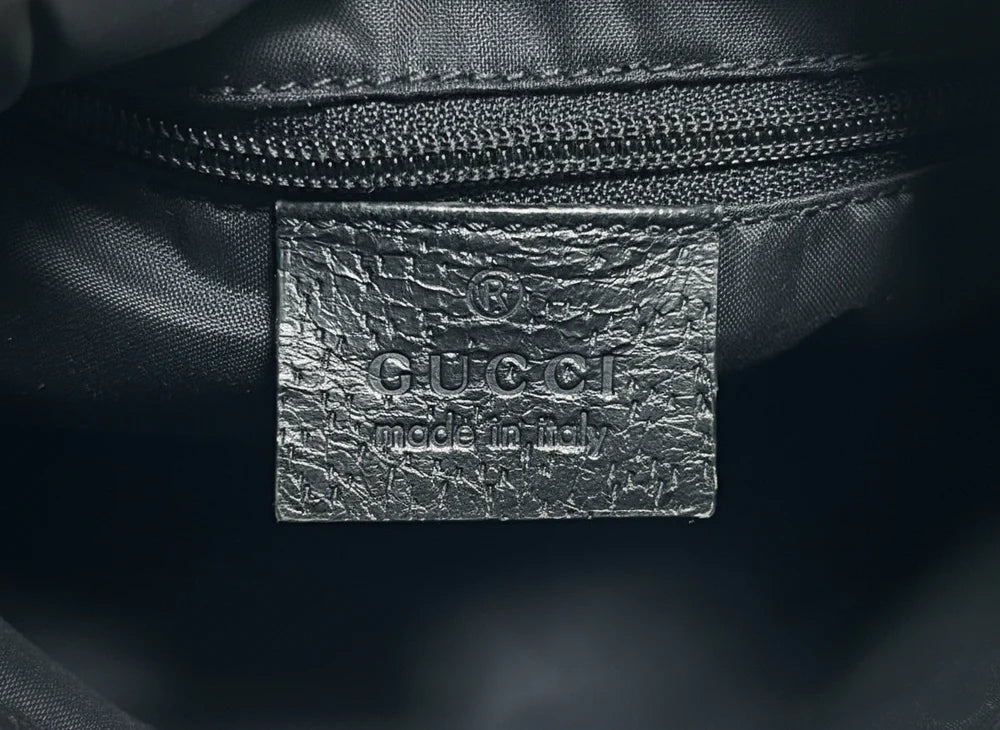 Vintage GUCCI Nylon Jackie Shoulder Bag Black