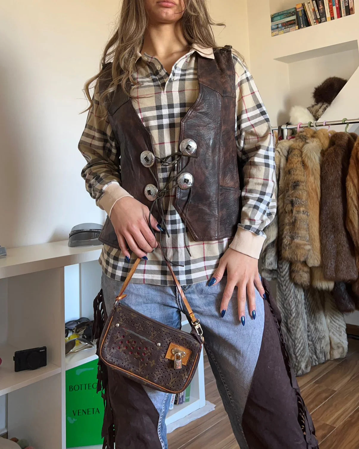 Vintage leather vest