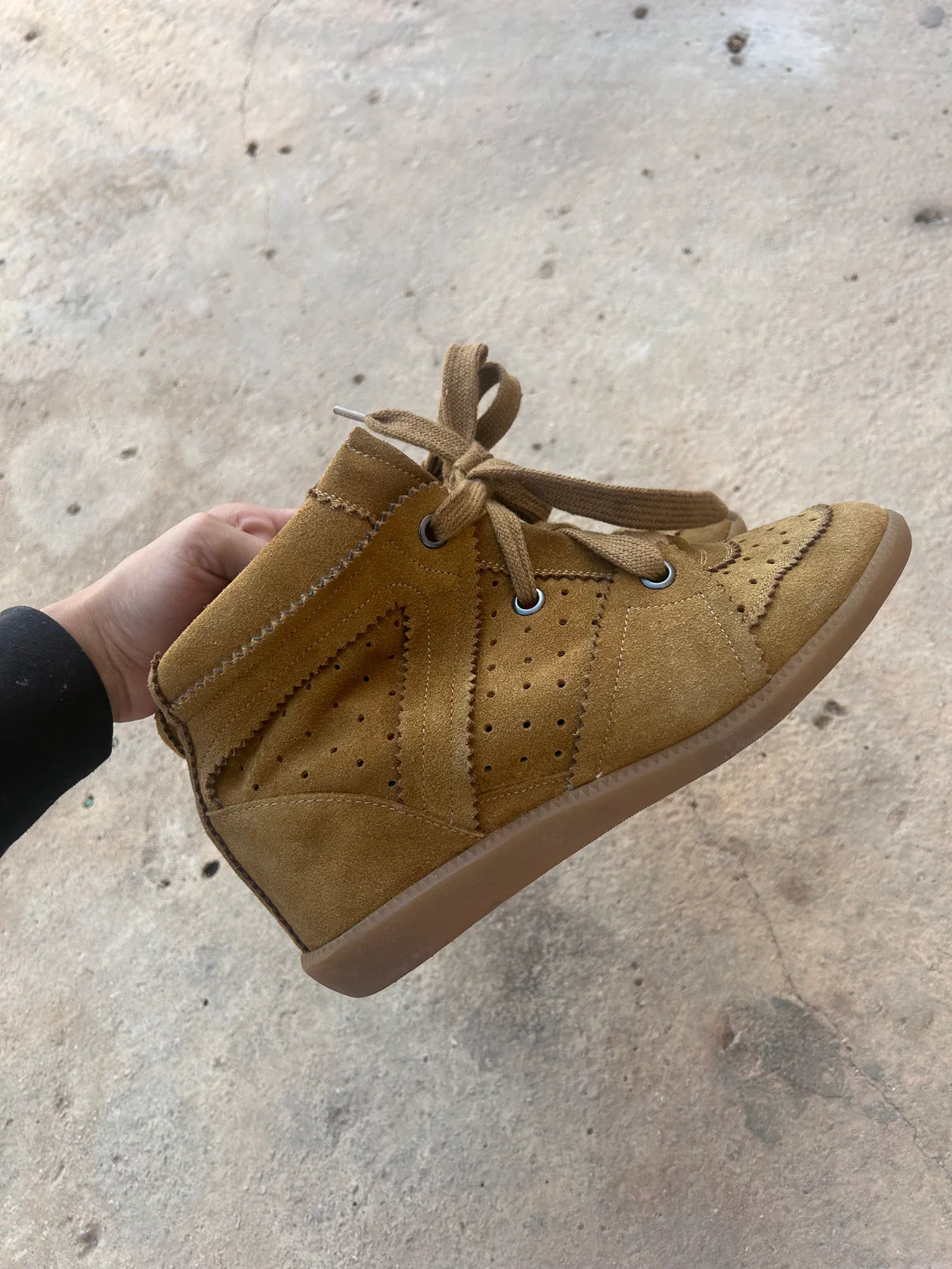 Isabel Marant bobby suede wedge sneakers