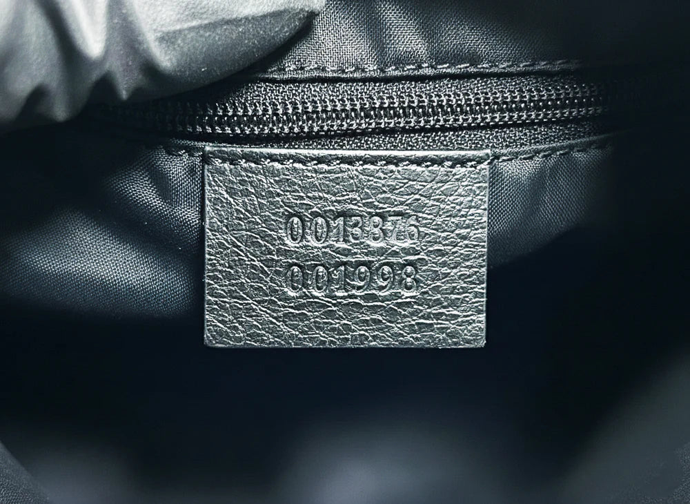 Vintage GUCCI Nylon Jackie Shoulder Bag Black