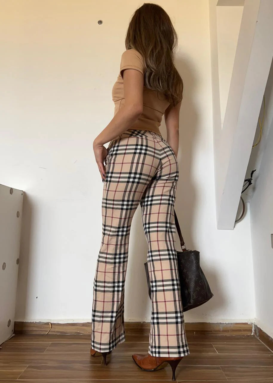 Burberry mid waist flared pants
