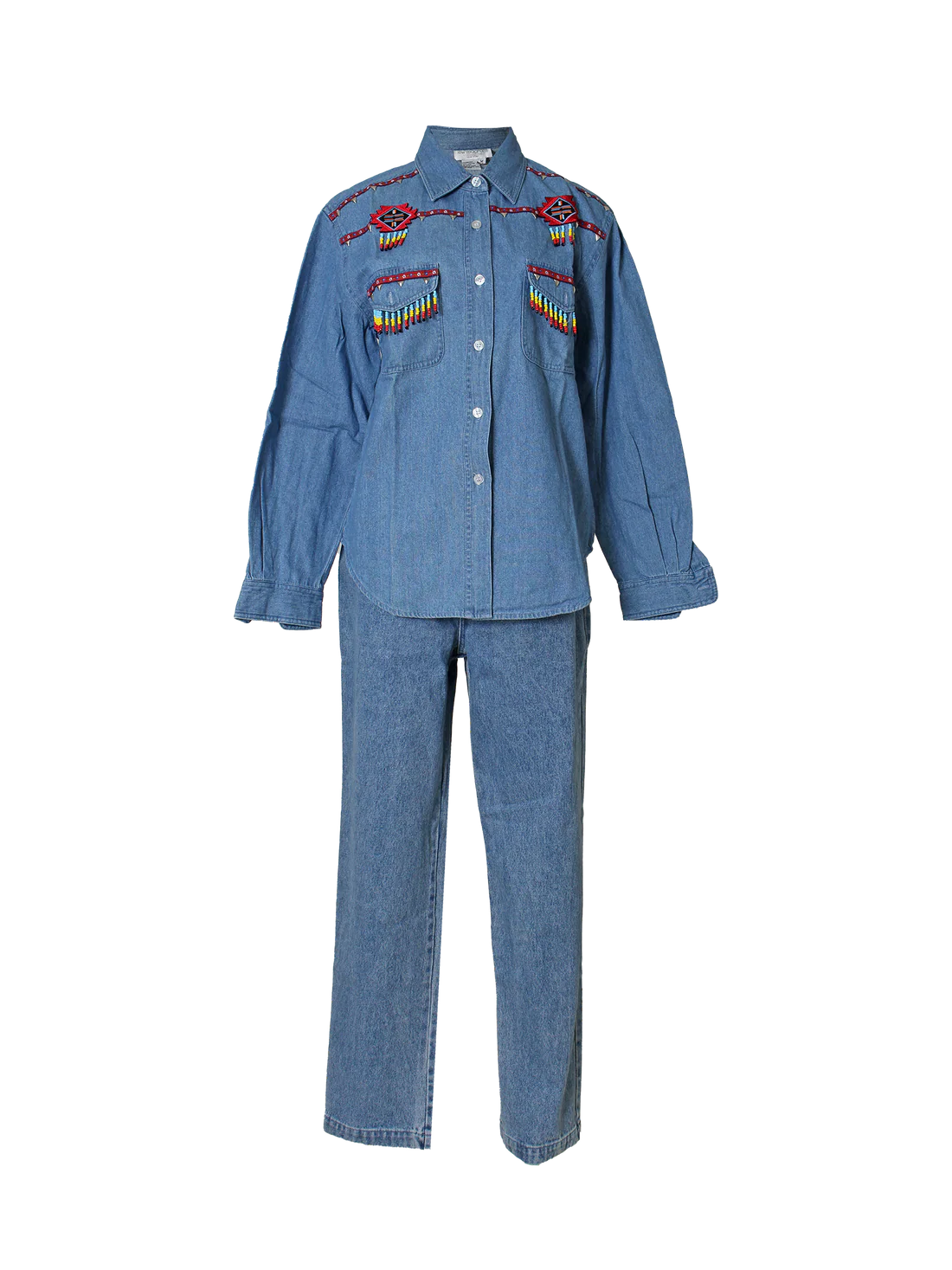 Vintage Denim Pants Set