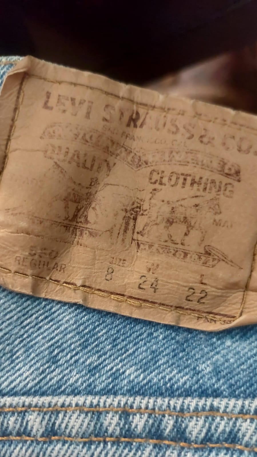 Levis Customised Leather Patchwork Jeans