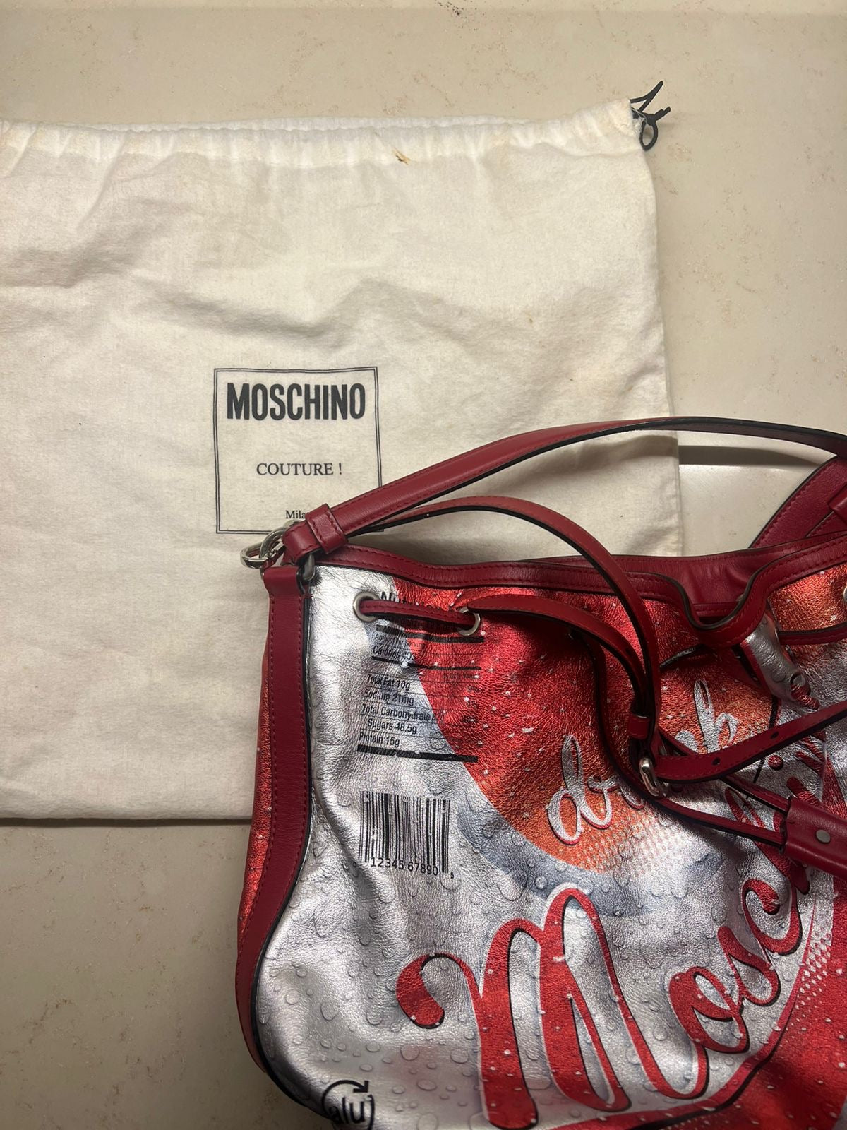 Moschino Red Coca Cola Satchel