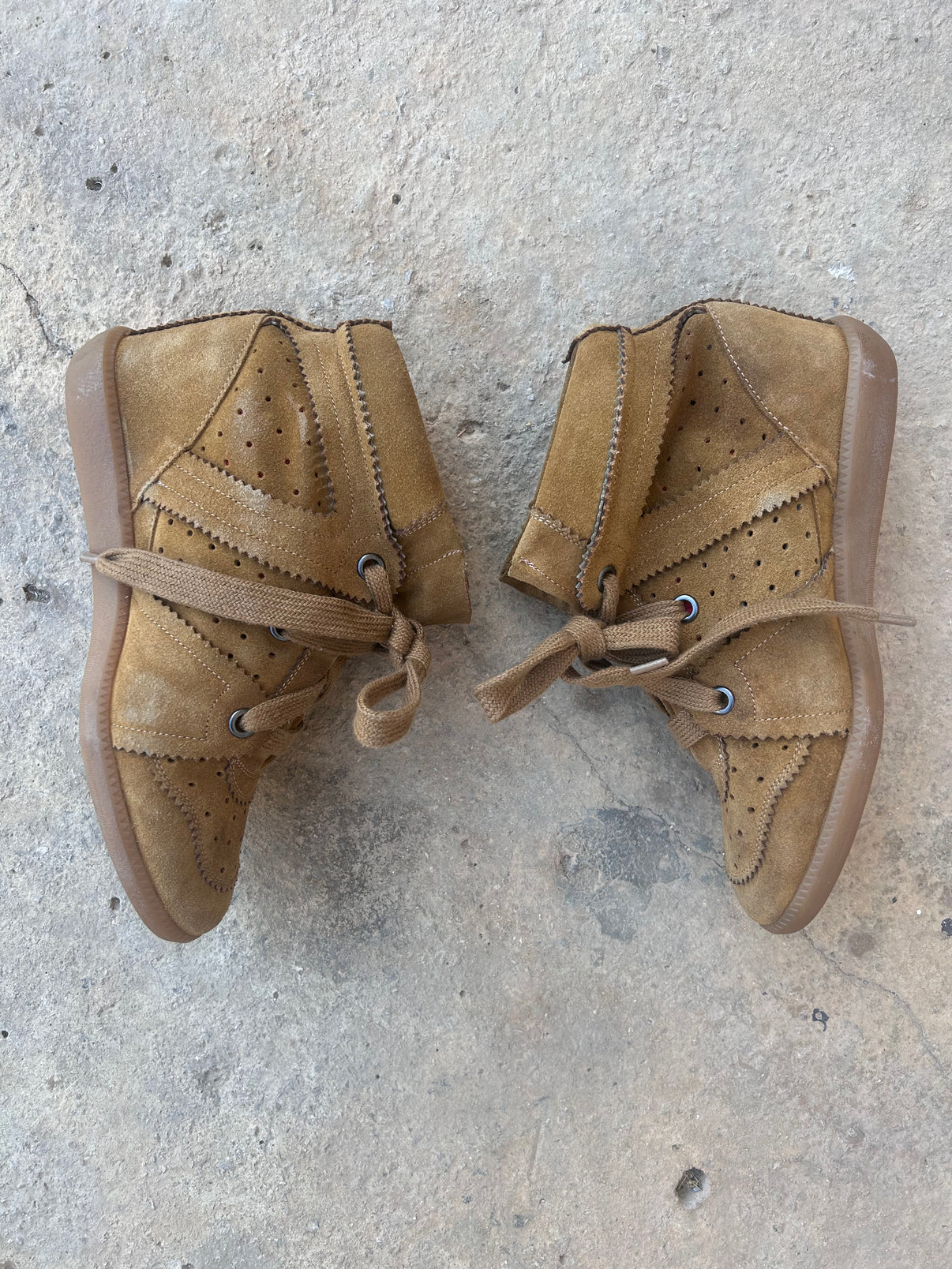 Isabel Marant bobby suede wedge sneakers