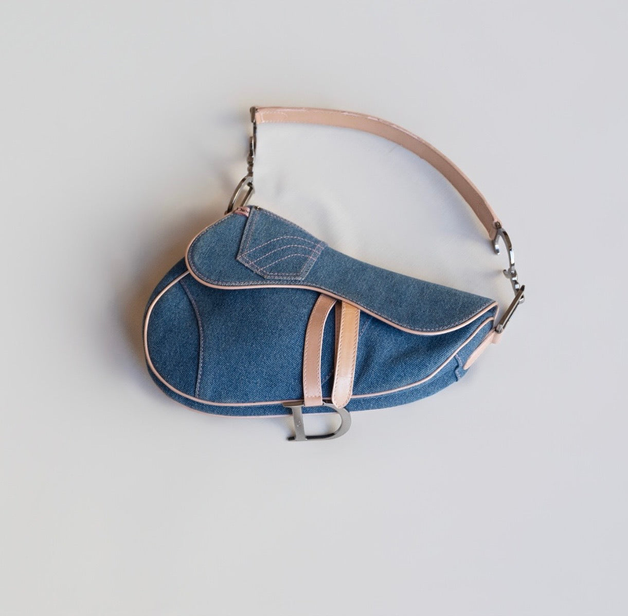 Rare 2000s Dior Galliano Denim Saddle