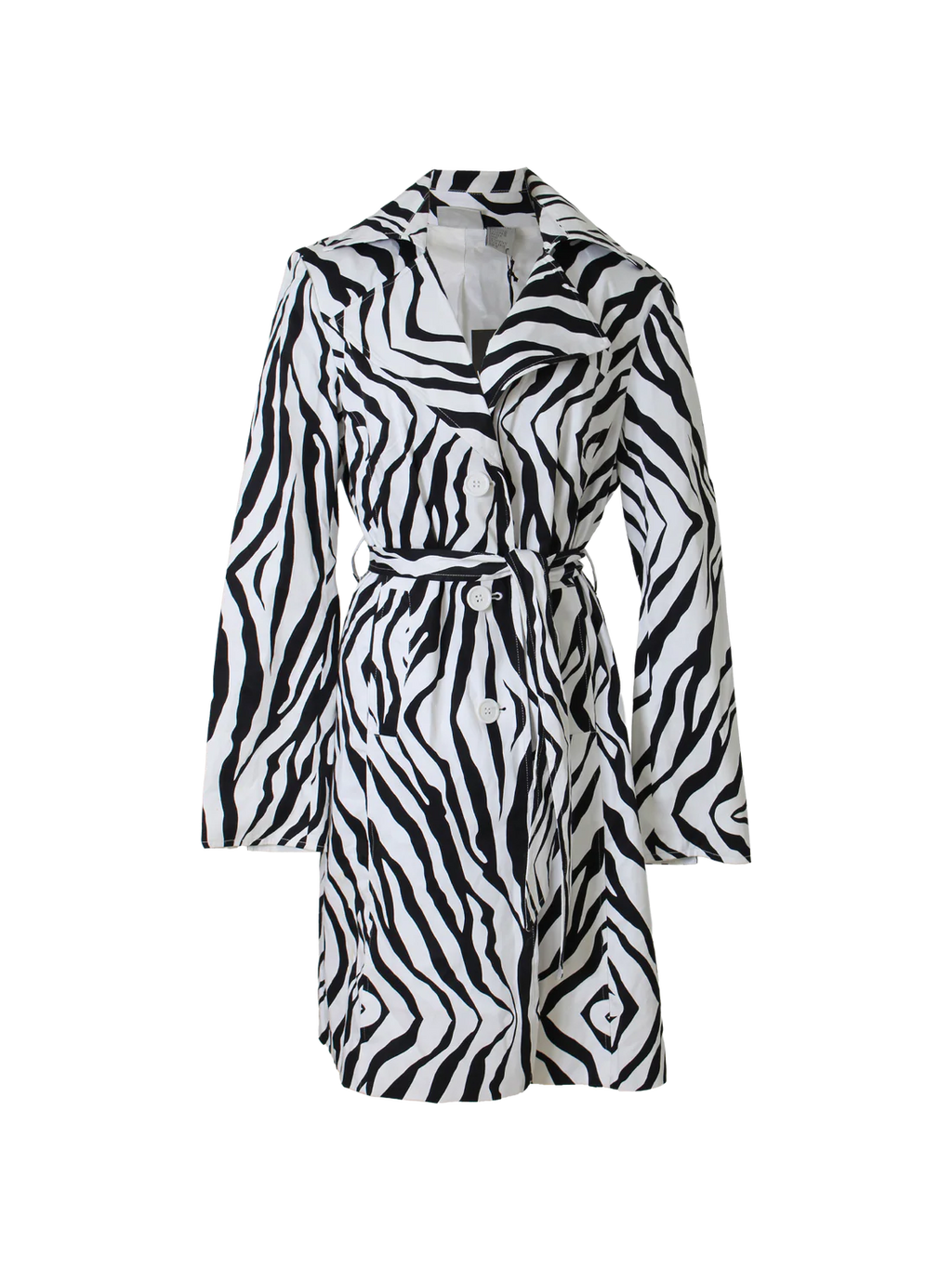 Vintage Zebra Black Trench coat