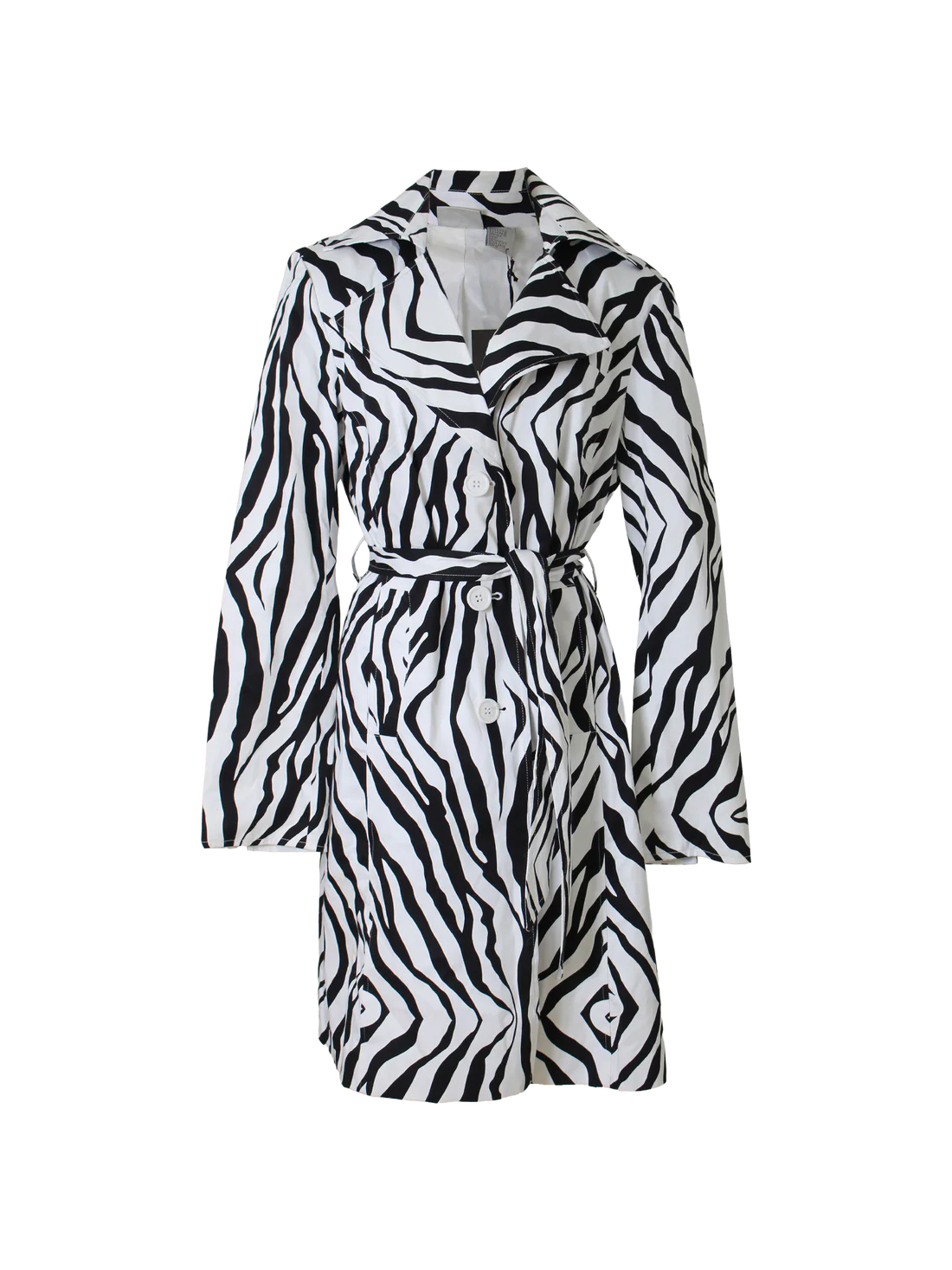 Vintage Zebra Black Trench coat