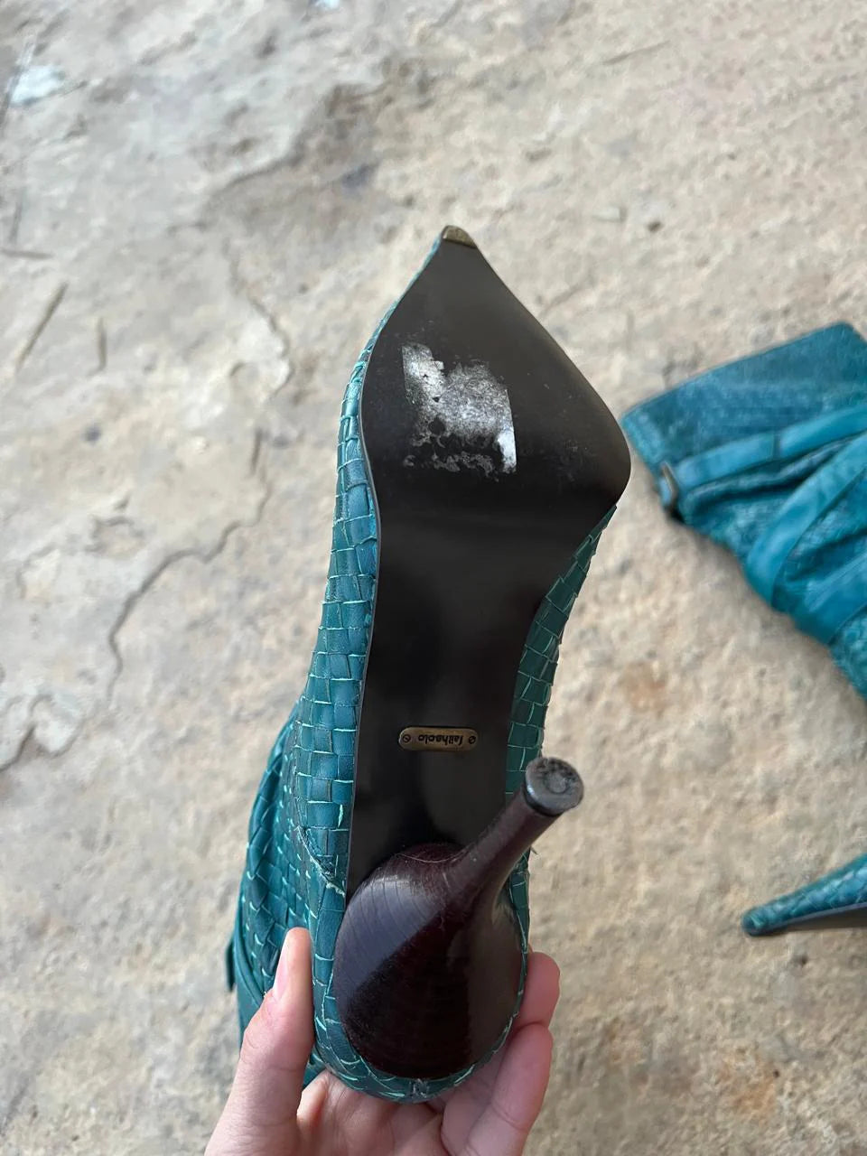 Vintage 90s Faith Solo El Dantes Pointy Leather Wrinkled Boots