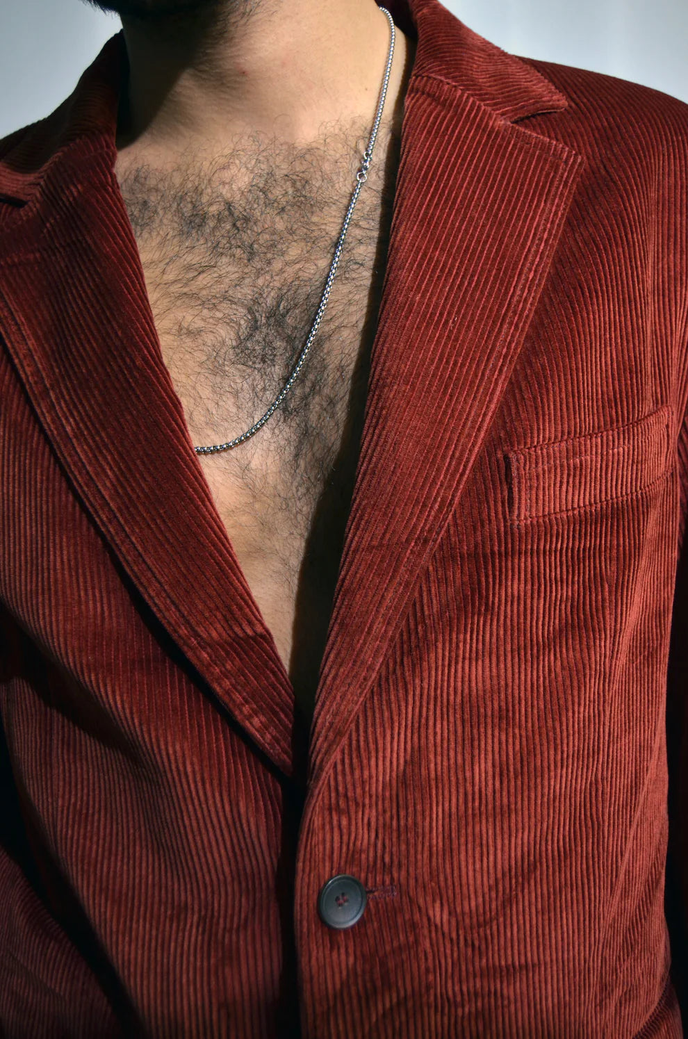 Red Corduroy Vintage Tailored Jacket