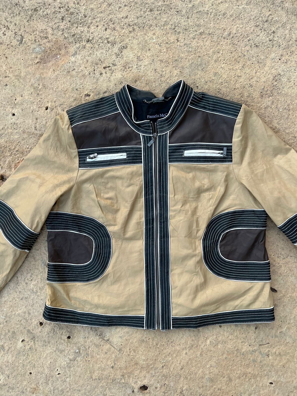 Pamela Mccoy leather jacket