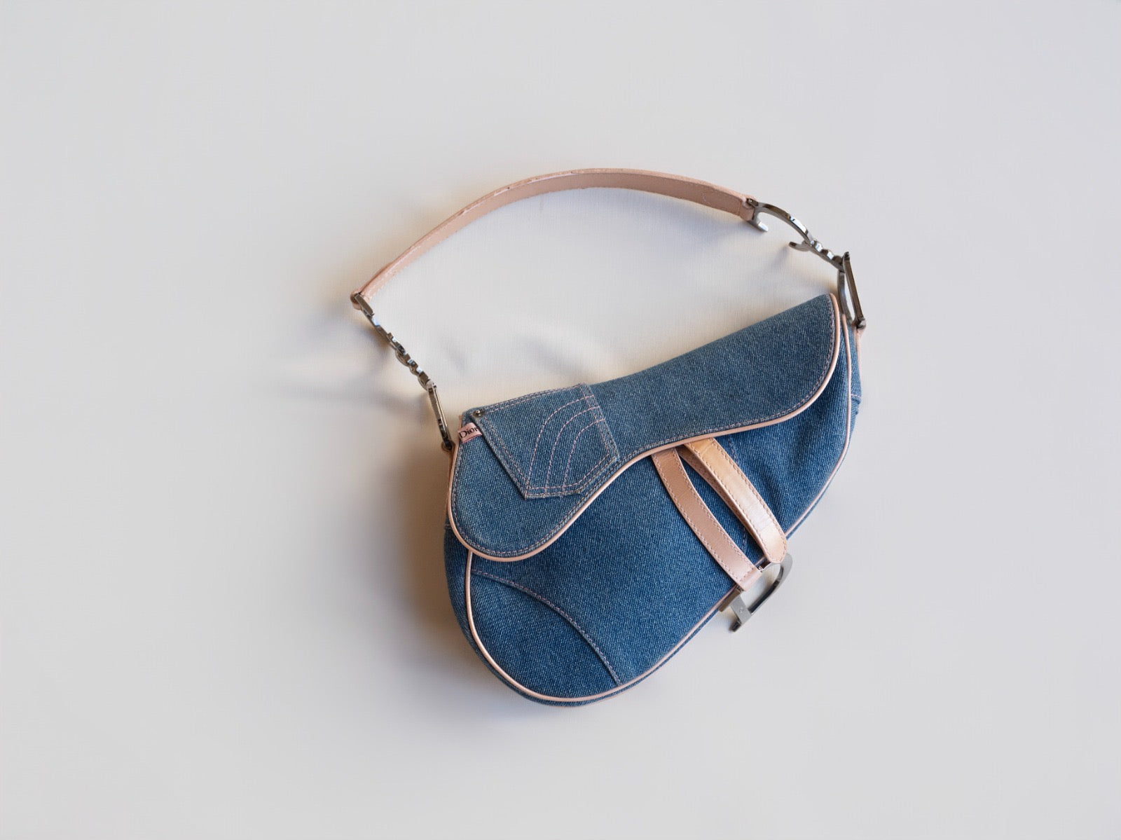 Rare 2000s Dior Galliano Denim Saddle