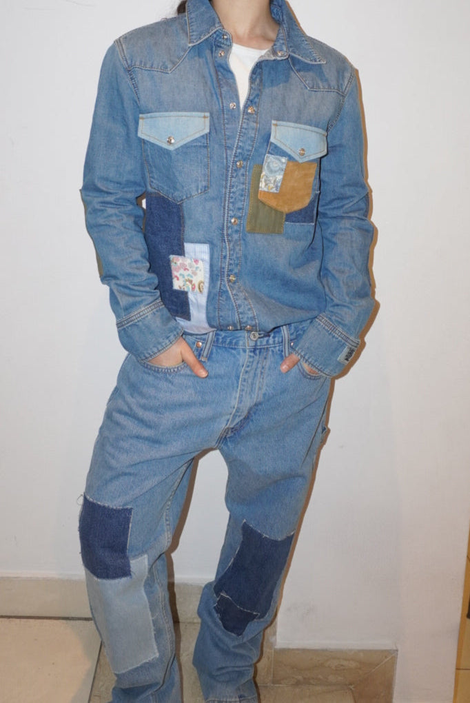 Zadig and Voltaire Denim Patchwork Shirt