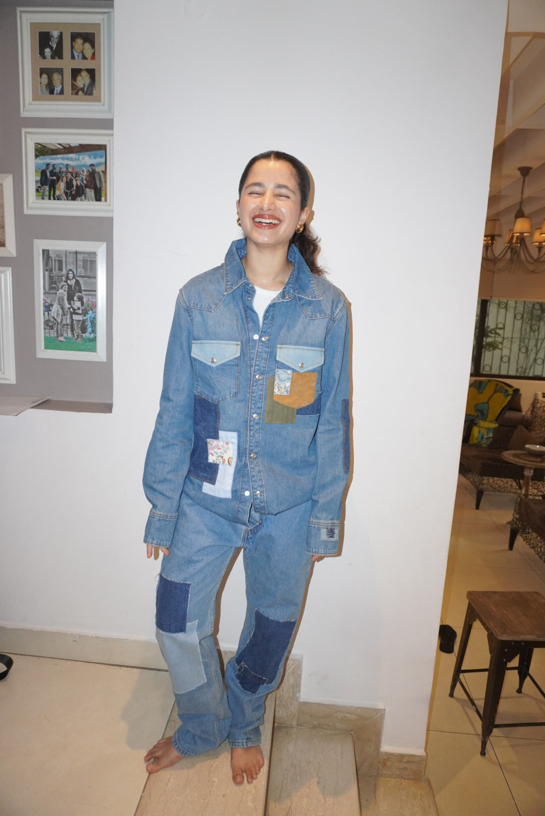 Zadig and Voltaire Denim Patchwork Shirt