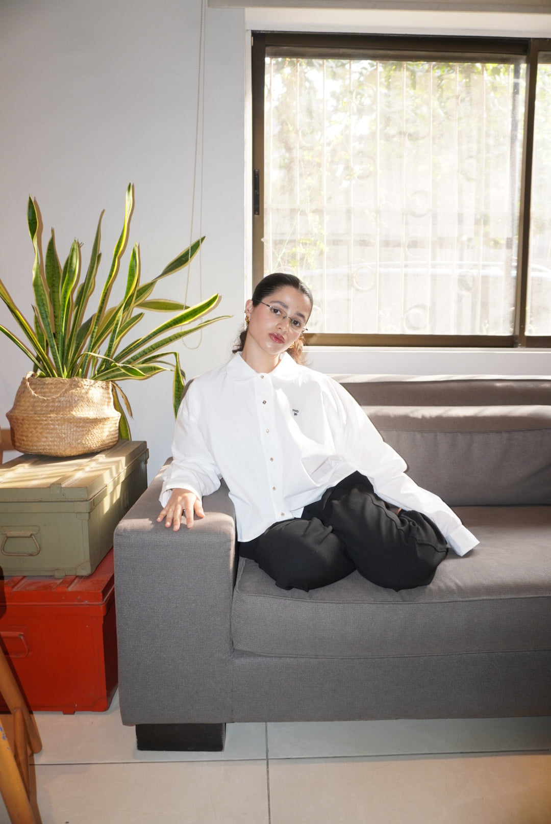 Maje white poplin shirt