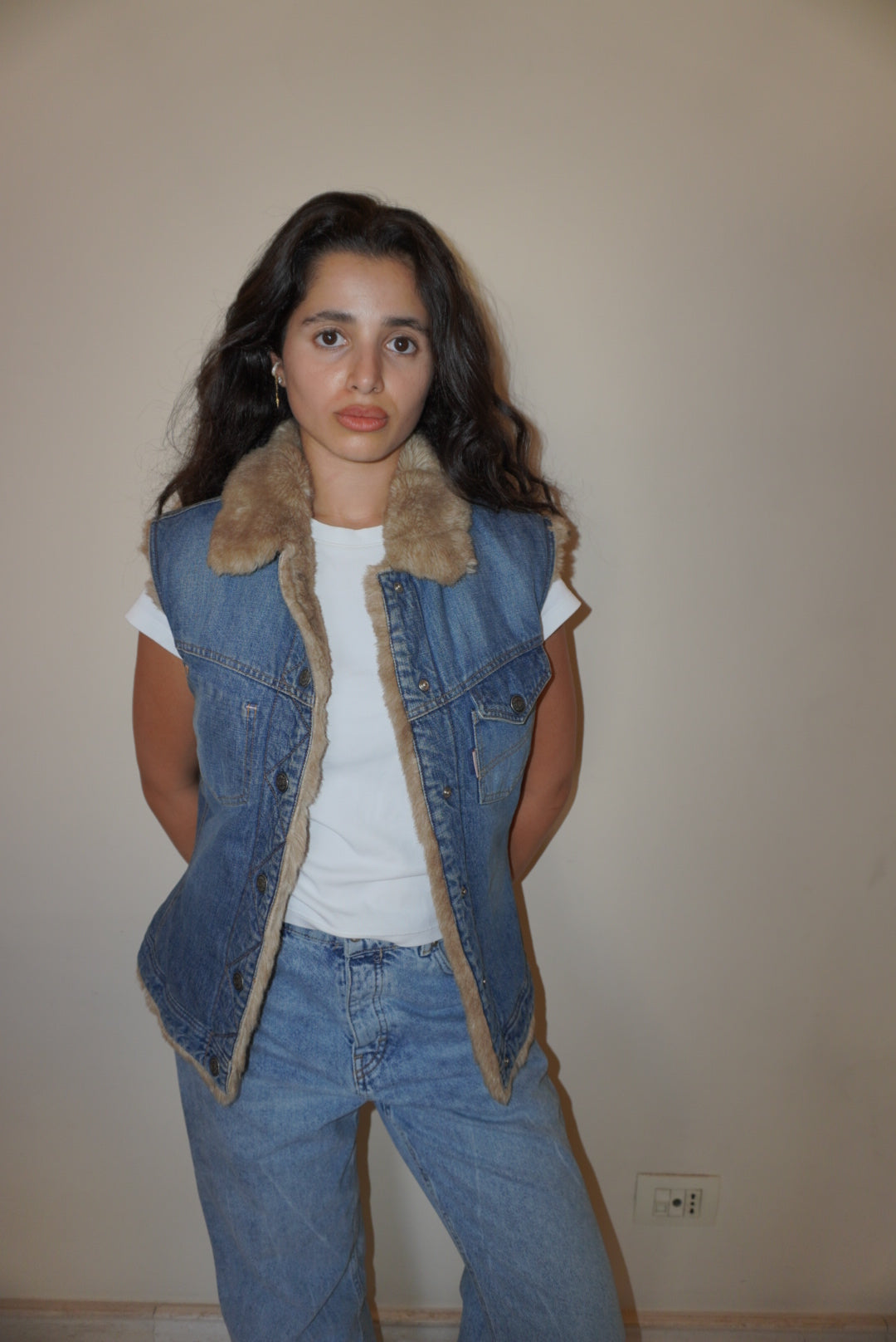 Paul Smith Reversible Denim and Faux Fur Jacket