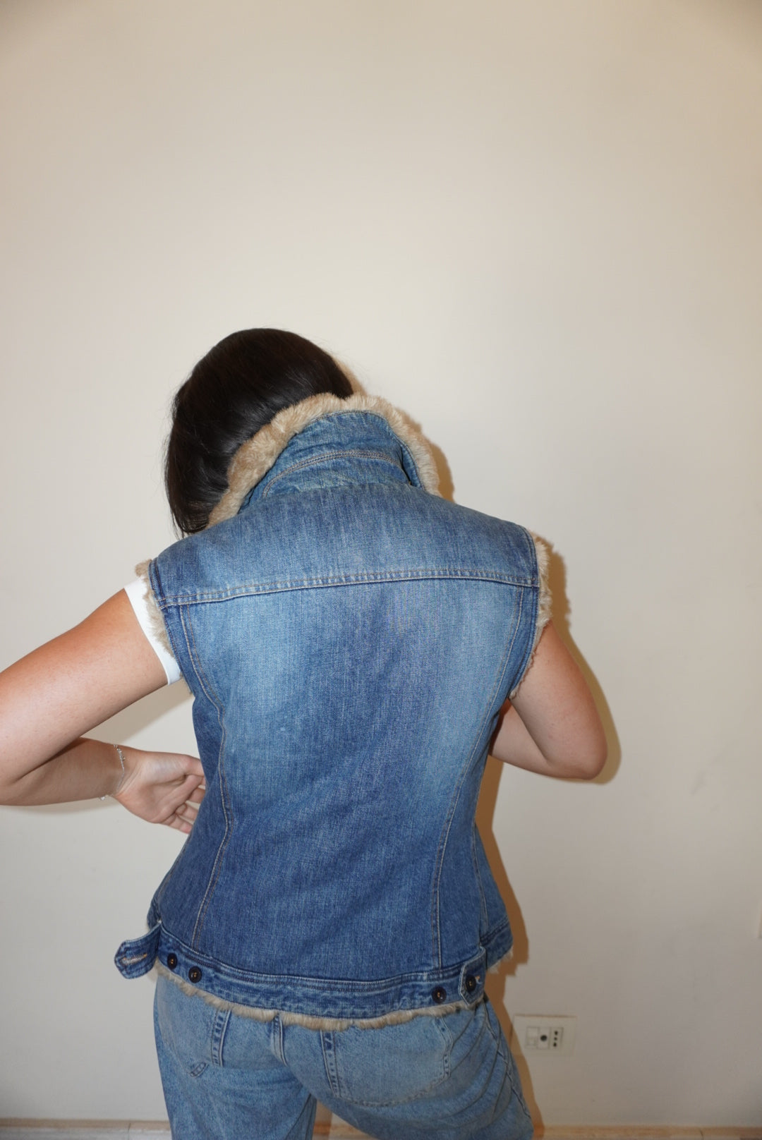 Paul Smith Reversible Denim and Faux Fur Jacket