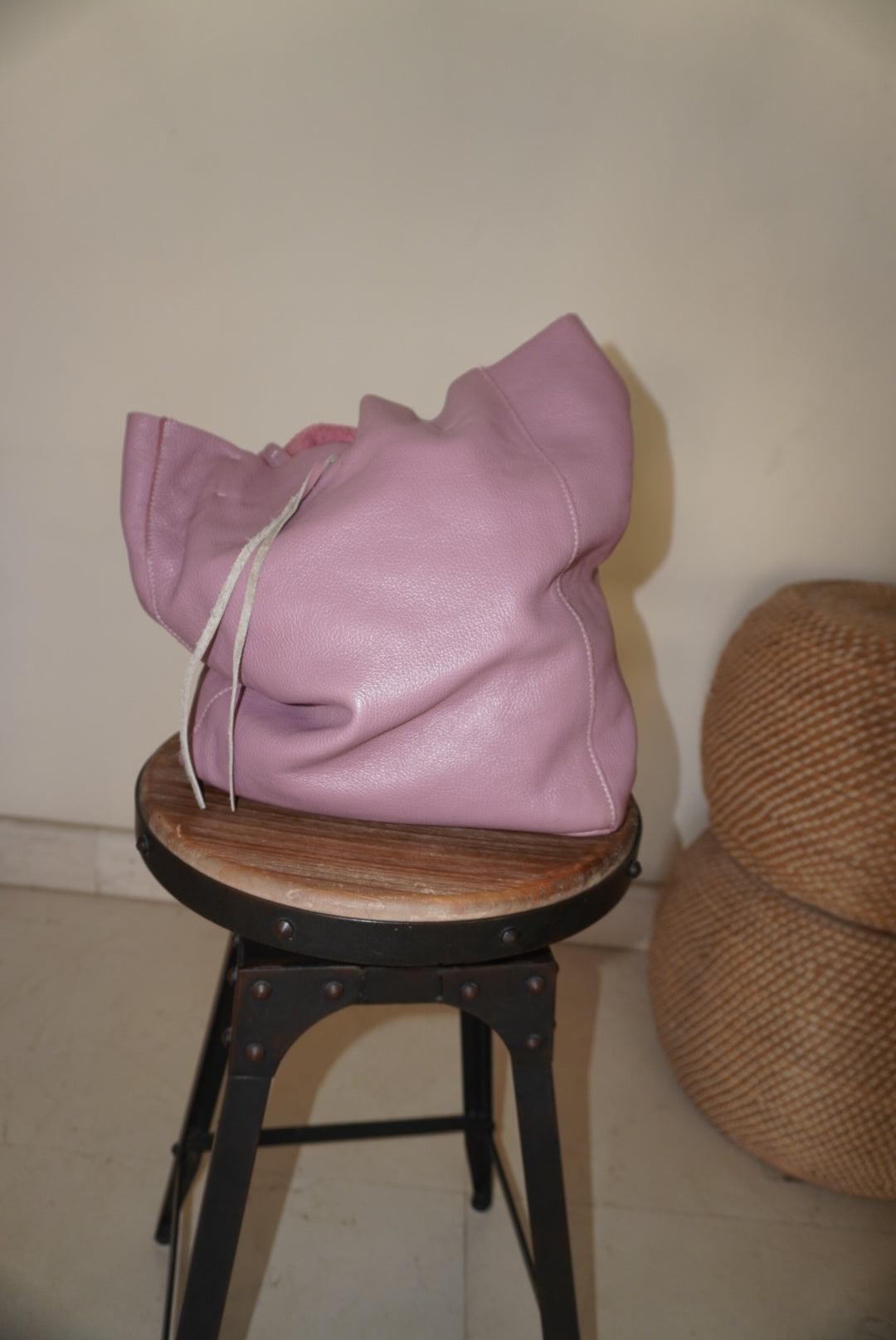 Pink Italian Leather Bag