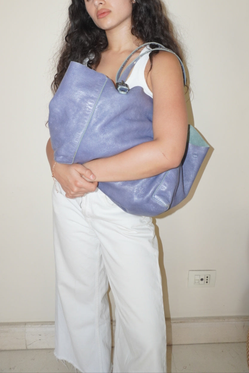 Gerard Darel Purple Soft Leather Bag