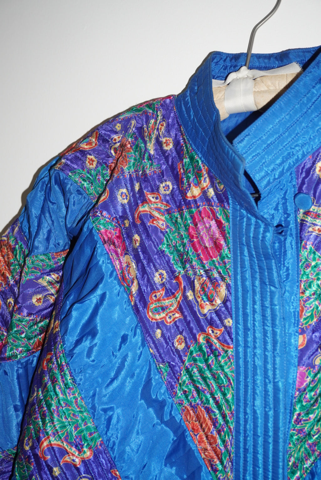 90's silk multi-colored bomber jacket