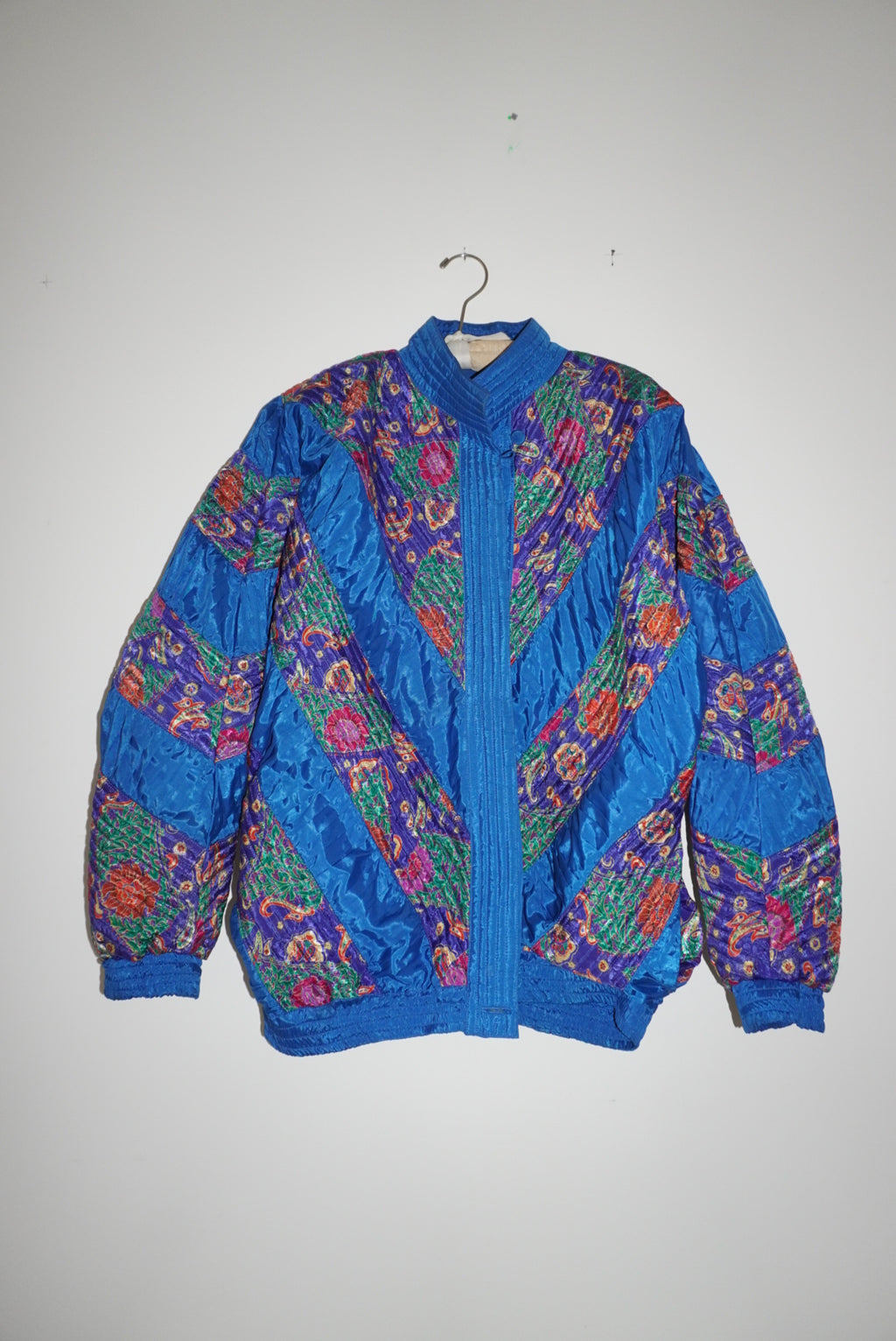 90's silk multi-colored bomber jacket