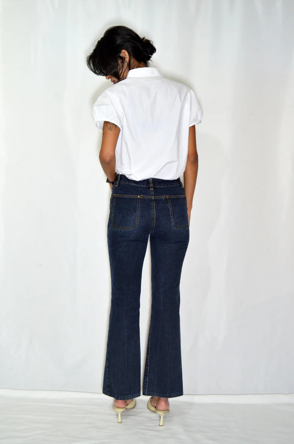 Blue Vintage Slightly Flared Jeans