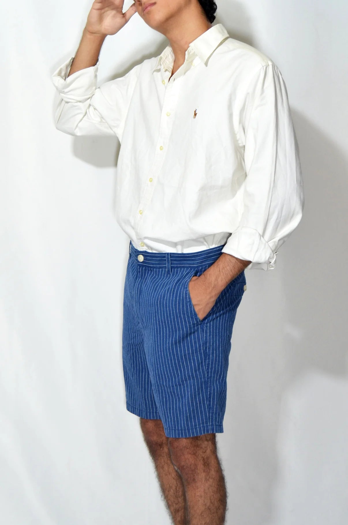 Blue Striped Shorts
