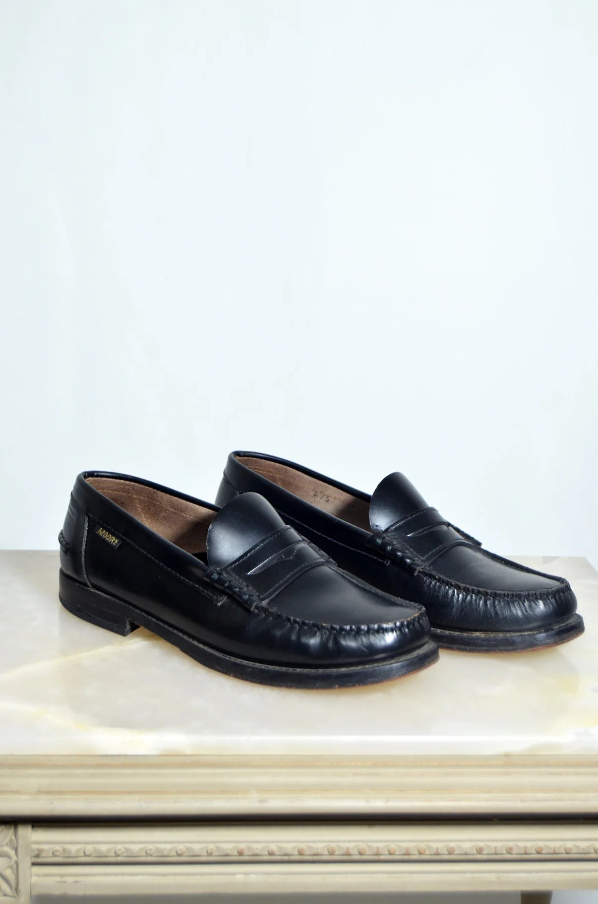 El Corte Ingles Black Leather Loafers
