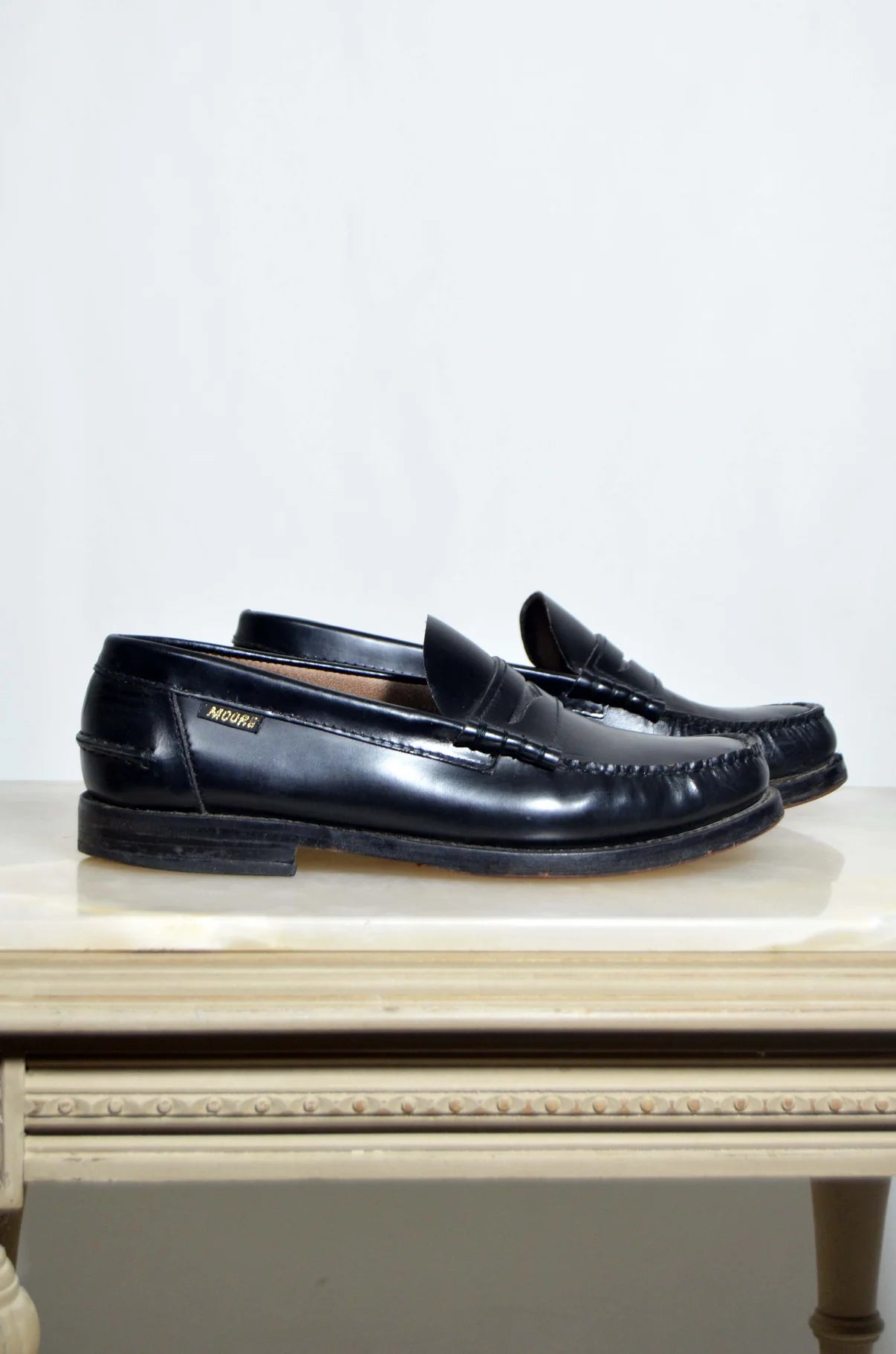 El Corte Ingles Black Leather Loafers