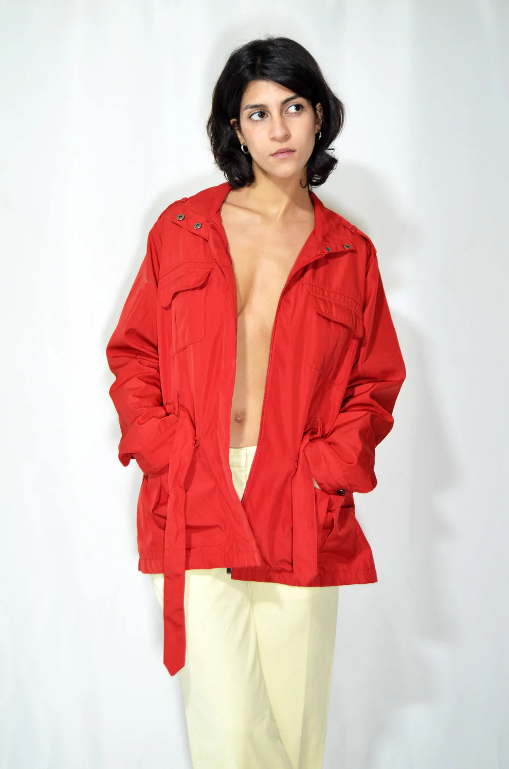 Red Vintage Rain Coat