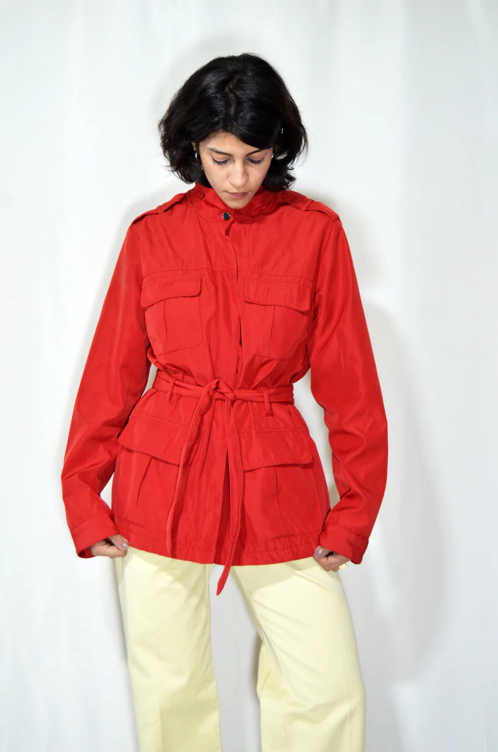 Red Vintage Rain Coat