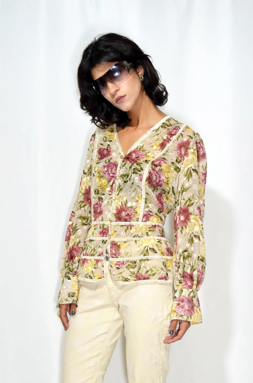 Floral See-through Shirt