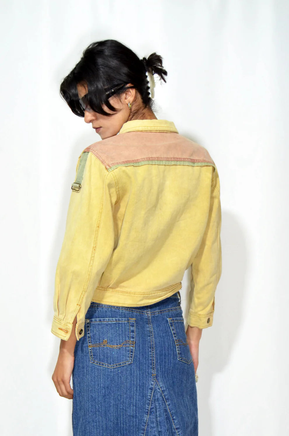 Colorful Vintage Denim Jacket